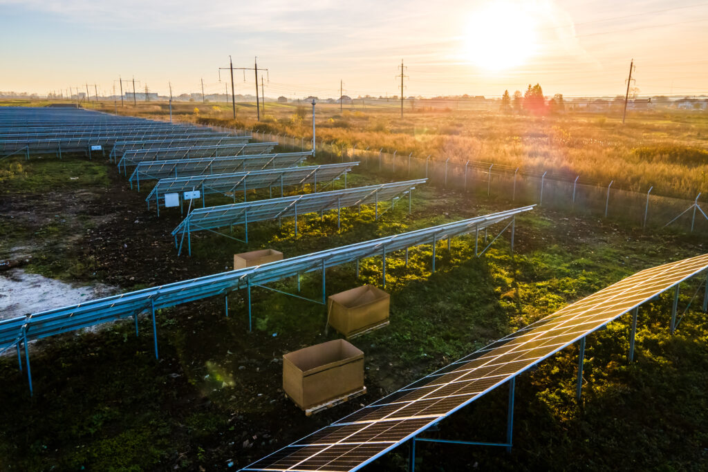 solar power plant under construction